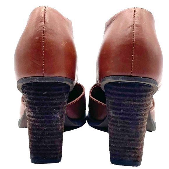 Jeffrey Campbell x Free People Boots Brown Leather Heeled Bootie Women's Size 6 - Picture 12 of 16